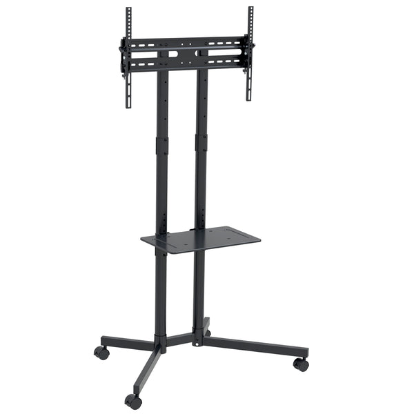 Suporte de pedestal móvel profissional Maclean MC-951 com rodas, adequado para TVs/ecrãs de 32" a 70" até 40 kg, padrão VESA 600x400, suporte universal para TV