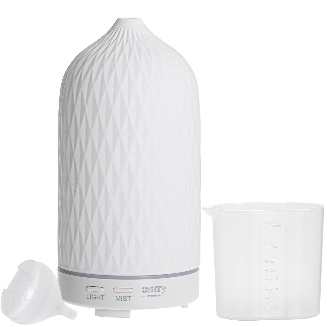 Camry CR 7970 Difusor de aroma, ultrasónico, cerámico, 100 ml, lámpara ambiental