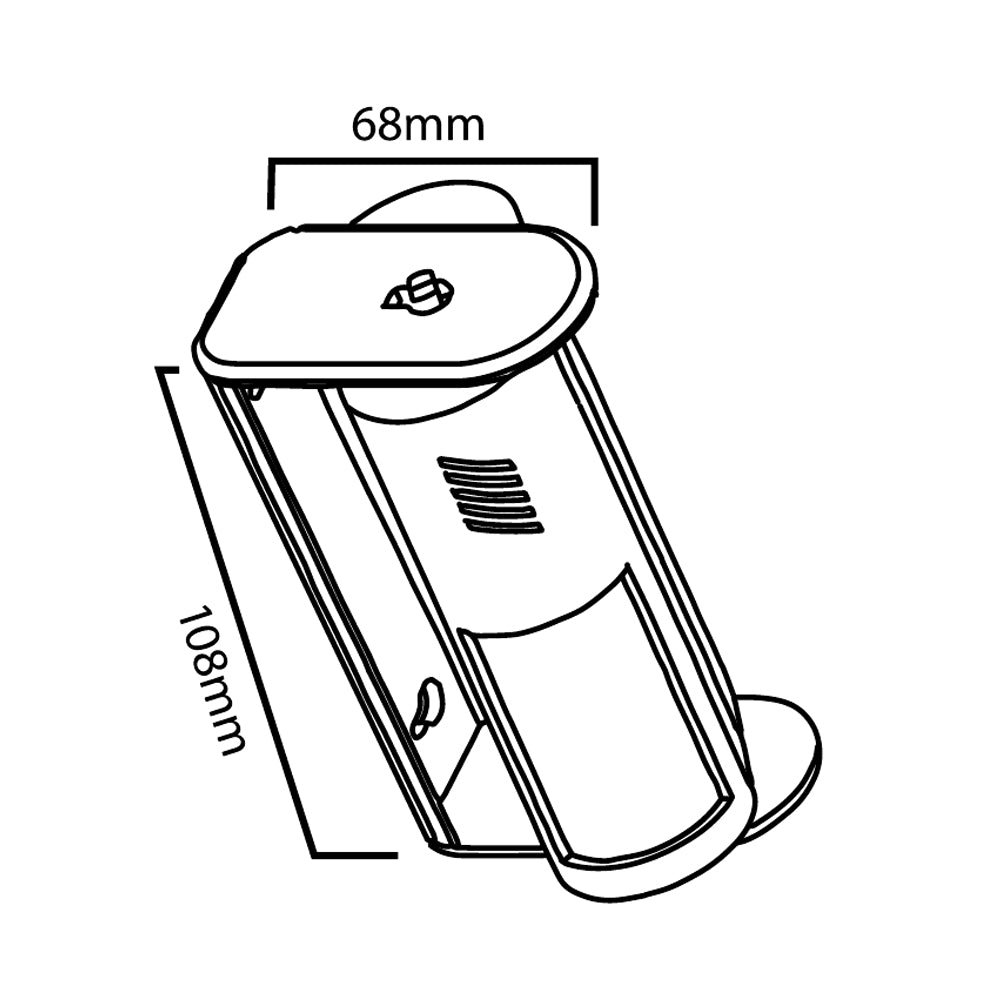 Dispositivo de sinalização de entrada sem fios Maclean MCE311 W, sensor PIR, alcance de 8 m, alimentação por bateria de 9 V CC, volume acima de 70 dB