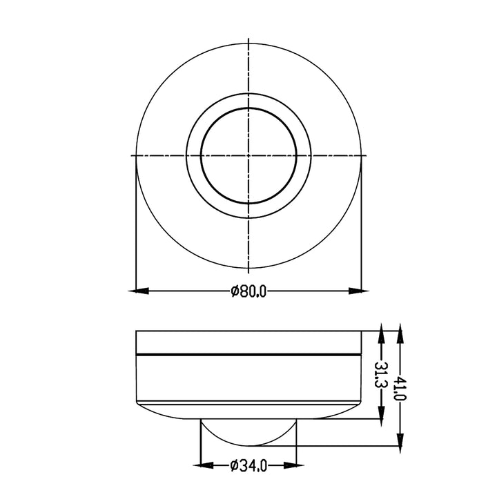 Detetor de movimento PIR Maclean MCE314 W, alcance de 6 m, montado no teto, carga máx. 1200 W, IP20