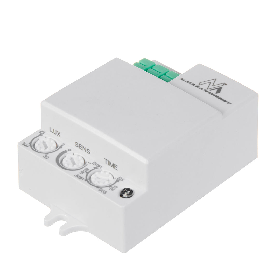 Detetor de movimento de micro-ondas Maclean MCE316, alcance de 8 m, carga máxima de 1200 W, IP20, 5,8 GHz