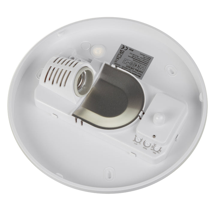 Luminária de teto Maclean MCE309 1xE27 com sensor, sensor de micro-ondas, difusor PMMA, carga máx. 25 W, IP20