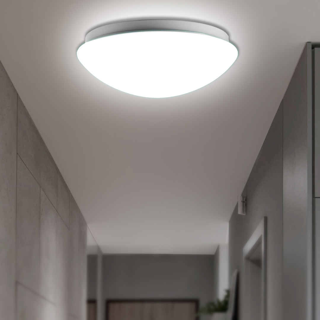 Luminária de teto Maclean MCE309 1xE27 com sensor, sensor de micro-ondas, difusor PMMA, carga máx. 25 W, IP20