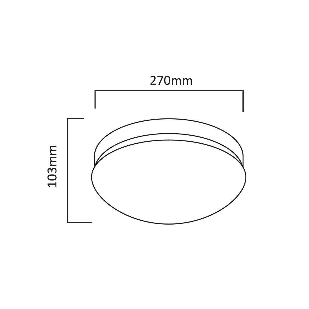 Luminária de teto Maclean MCE309 1xE27 com sensor, sensor de micro-ondas, difusor PMMA, carga máx. 25 W, IP20