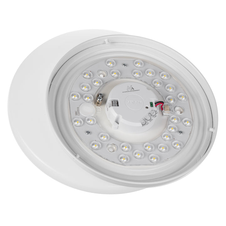 Luminária de teto LED Maclean MCE347 com sensor, sensor de micro-ondas 5,8 GHz, 4000 K, 12 W, 950 lm, IP44