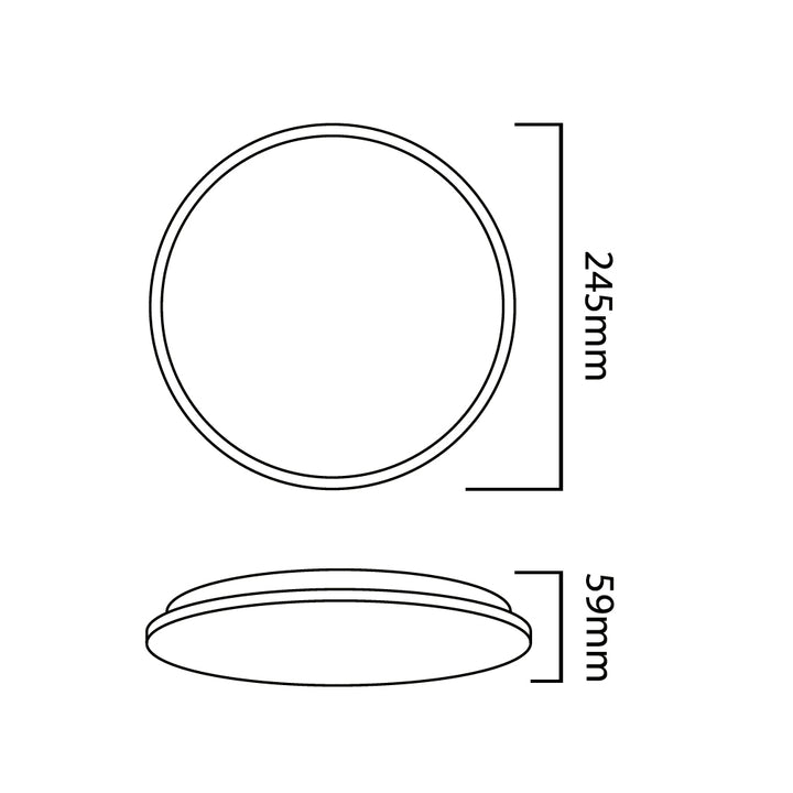 Luminária de teto LED Maclean MCE347 com sensor, sensor de micro-ondas 5,8 GHz, 4000 K, 12 W, 950 lm, IP44