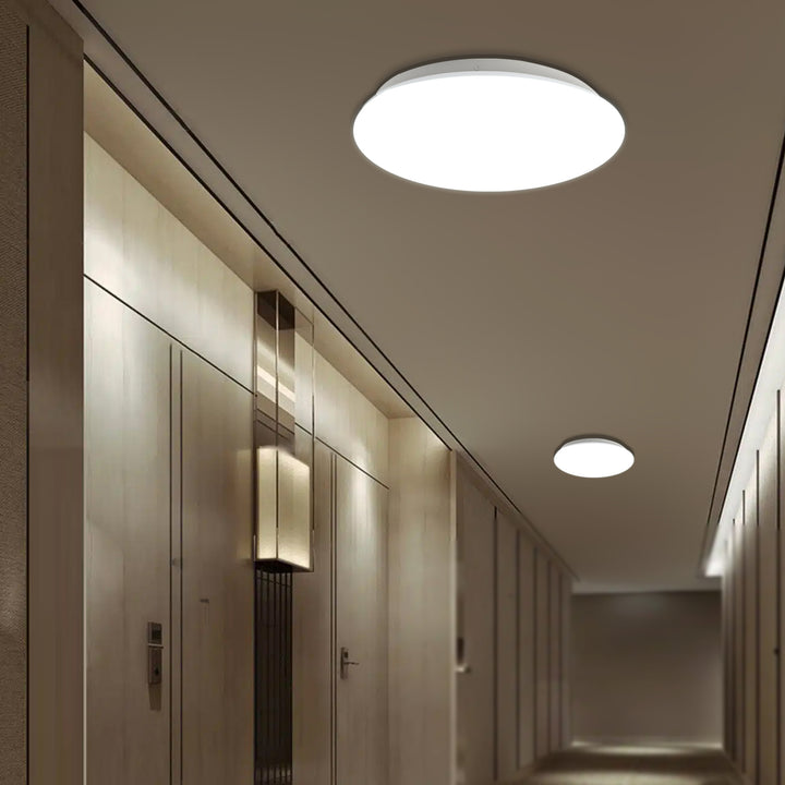 Luminária de teto LED Maclean MCE347 com sensor, sensor de micro-ondas 5,8 GHz, 4000 K, 12 W, 950 lm, IP44