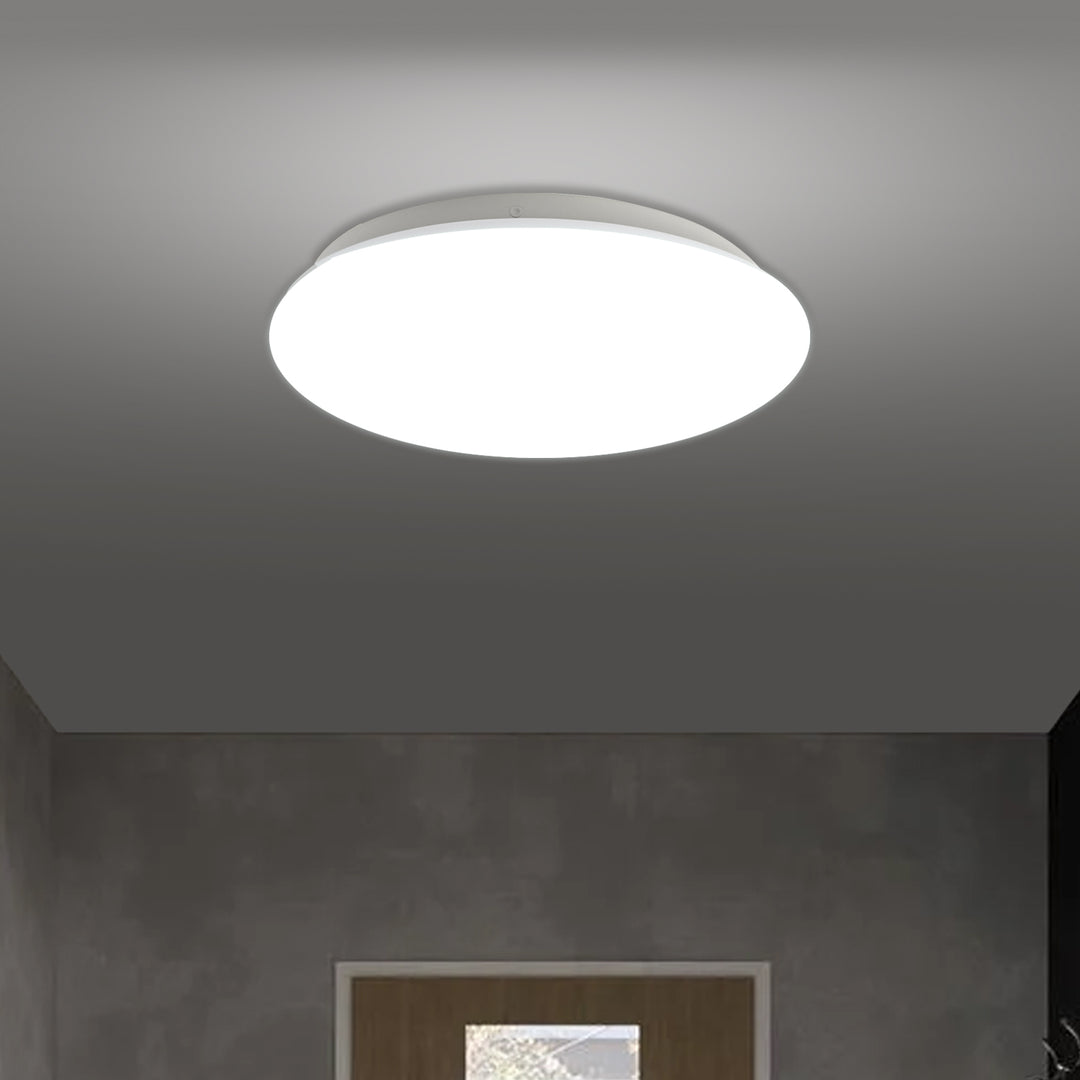 Luminária de teto LED Maclean MCE347 com sensor, sensor de micro-ondas 5,8 GHz, 4000 K, 12 W, 950 lm, IP44