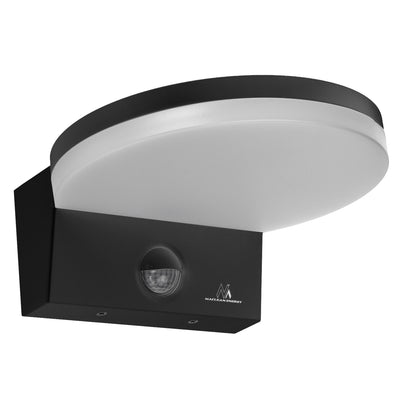 Maclean MCE344 B Luz de sensor de movimento LED, sensor de movimento PIR, preta, 15 W, IP65, 1560 lm, branco neutro (4000 K)