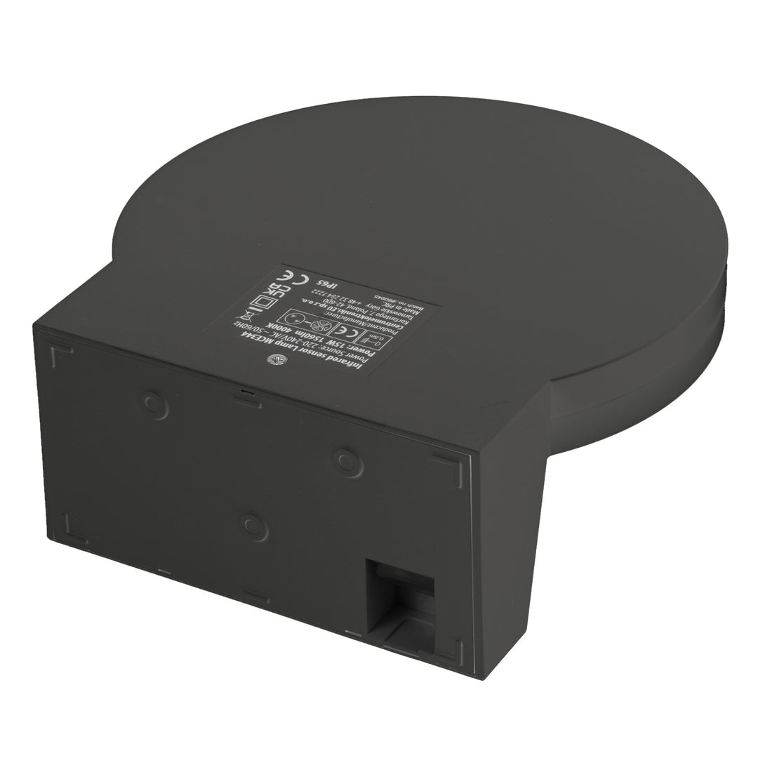 Maclean MCE344 GR Luz de sensor de movimento LED, sensor de movimento PIR, cinzento, 15 W, IP65, 1560 lm, branco neutro (4000 K)