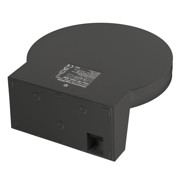 Maclean MCE344 GR Luz de sensor de movimento LED, sensor de movimento PIR, cinzento, 15 W, IP65, 1560 lm, branco neutro (4000 K)