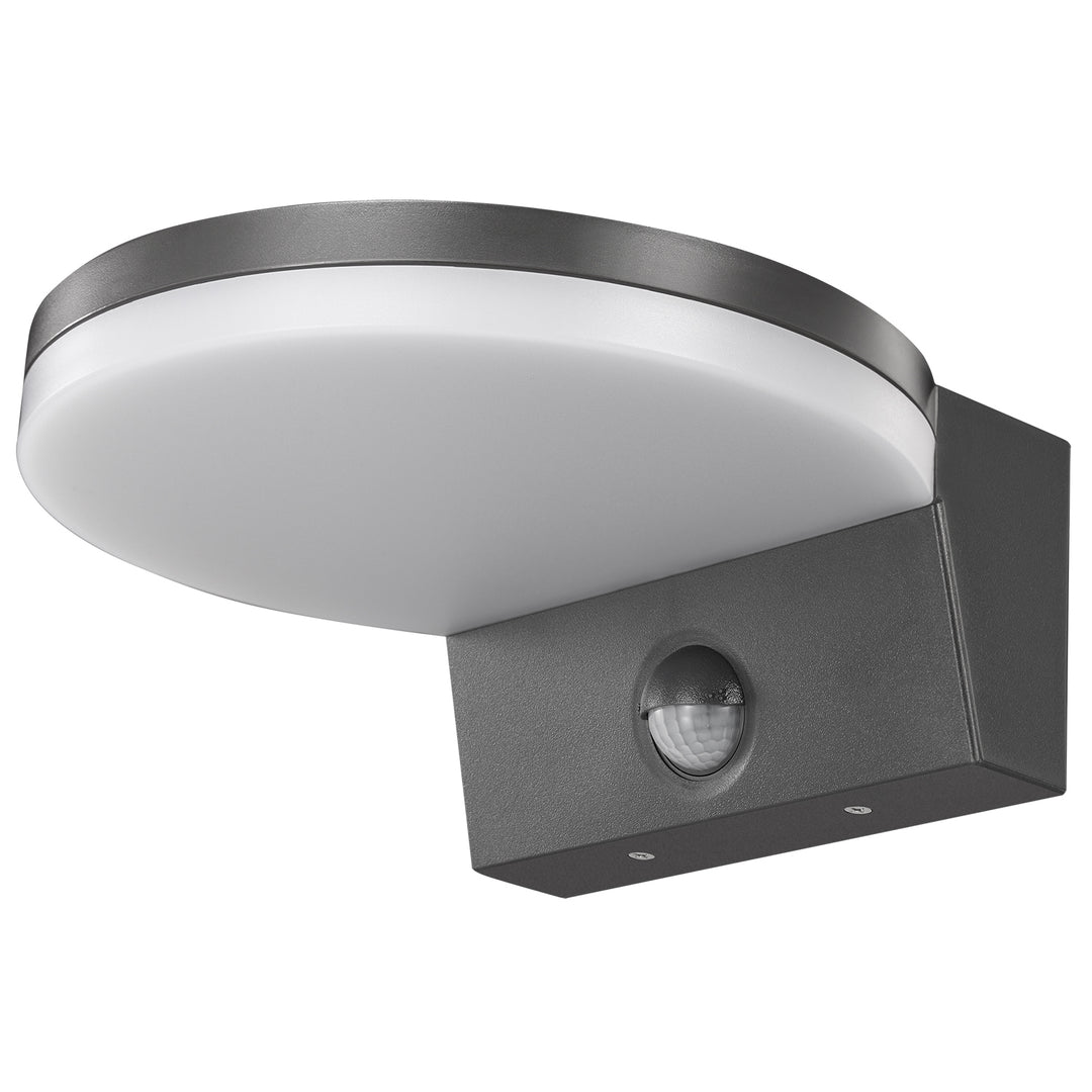 Maclean MCE344 GR Luz de sensor de movimento LED, sensor de movimento PIR, cinzento, 15 W, IP65, 1560 lm, branco neutro (4000 K)