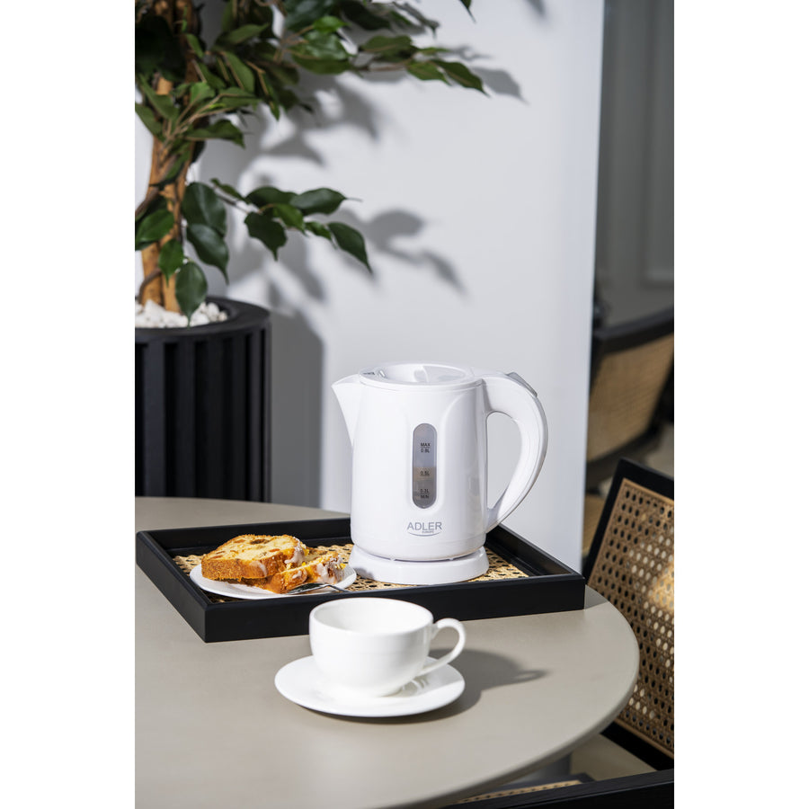 Hervidor eléctrico inalámbrico Adler, capacidad 0,8 l, potencia 850 W, AD1371