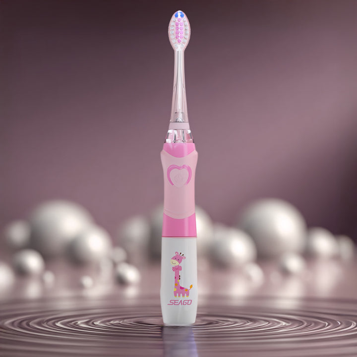 Escova de dentes sónica infantil SEAGO, rosa, 1xAA 1,5V (não incluída), 3 pontas de substituição, SG-977 rosa