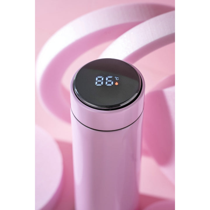 Termo Adler, pantalla táctil LED, capacidad 473 ml, color rosa, AD 4506