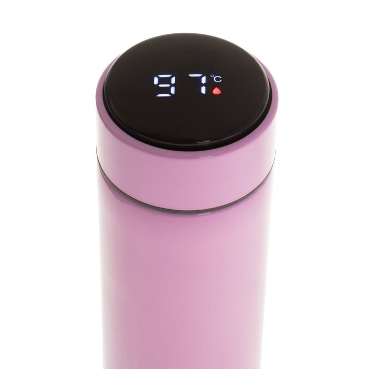 Termo Adler, pantalla táctil LED, capacidad 473 ml, color rosa, AD 4506