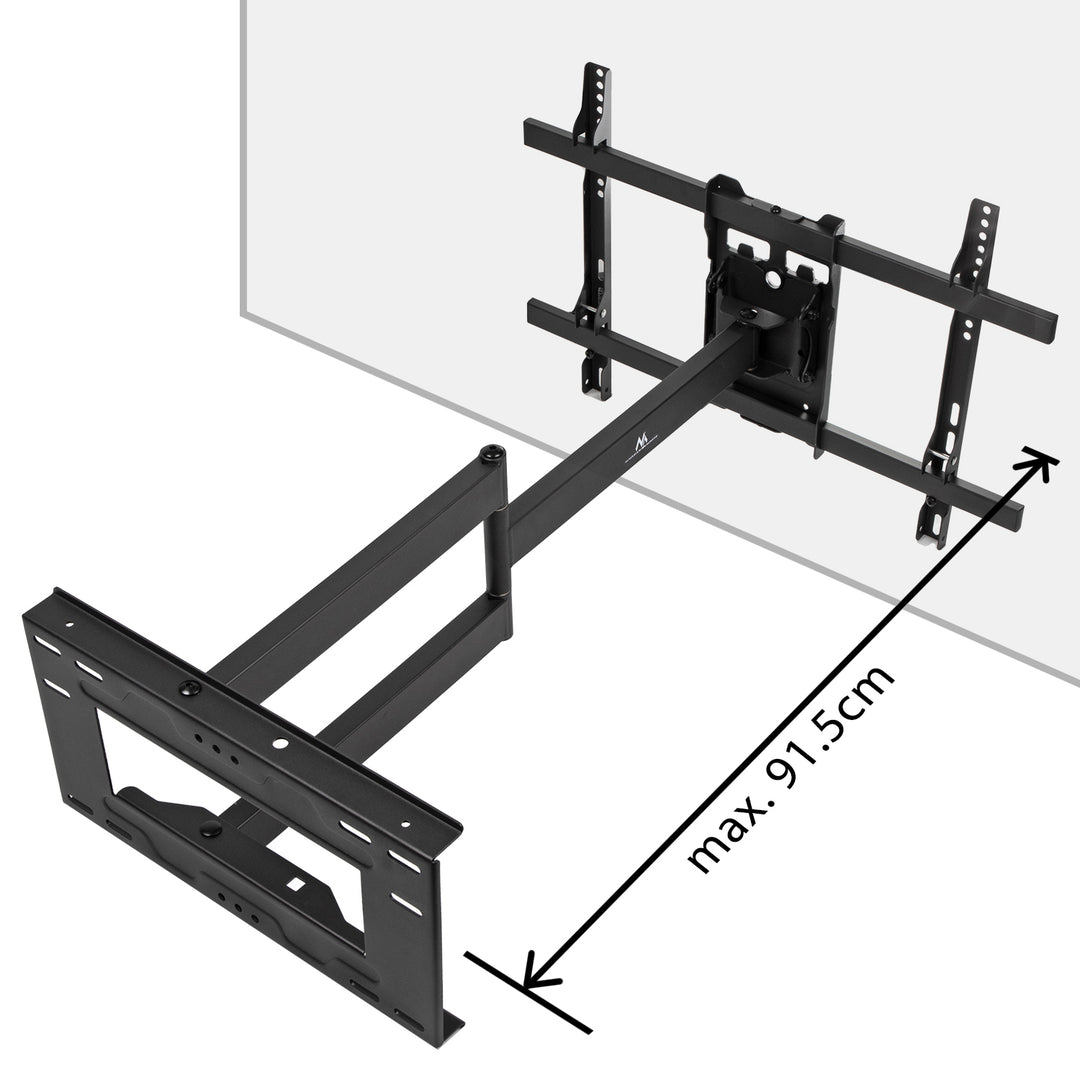 Suporte TV Maclean MC-985, VESA máx. 600x400, 37-80", 45 kg, braço longo de 915 mm