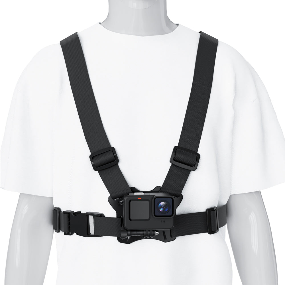 Suporte universal 2 em 1 para correia peitoral Maclean MC-294, suporte desportivo para smartphone e câmara de ação, compatível com câmaras GoPro, etc., rotação de 360°
