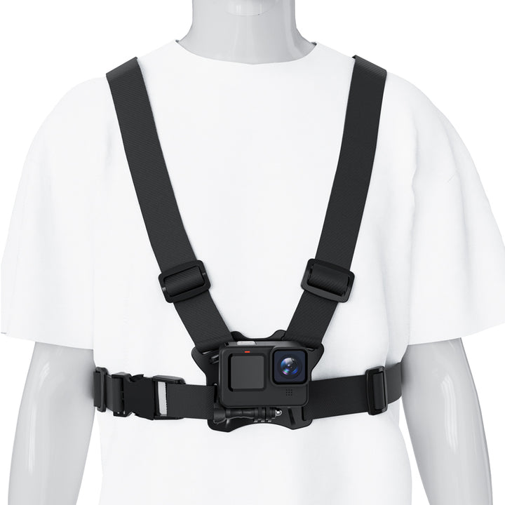 Suporte universal 2 em 1 para correia peitoral Maclean MC-294, suporte desportivo para smartphone e câmara de ação, compatível com câmaras GoPro, etc., rotação de 360°