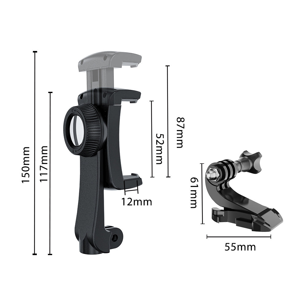 Suporte universal 2 em 1 para correia peitoral Maclean MC-294, suporte desportivo para smartphone e câmara de ação, compatível com câmaras GoPro, etc., rotação de 360°