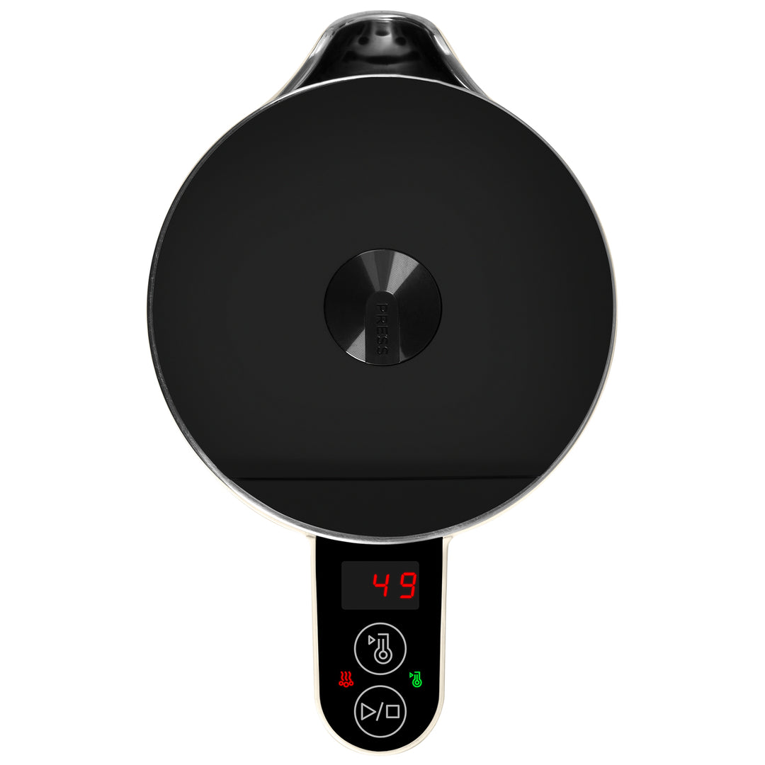 Chaleira Concept Norwood RK3305 em aço inoxidável com controlo de temperatura e aquecimento, 1,5 L, 1850-2200 W, cinzento-escuro