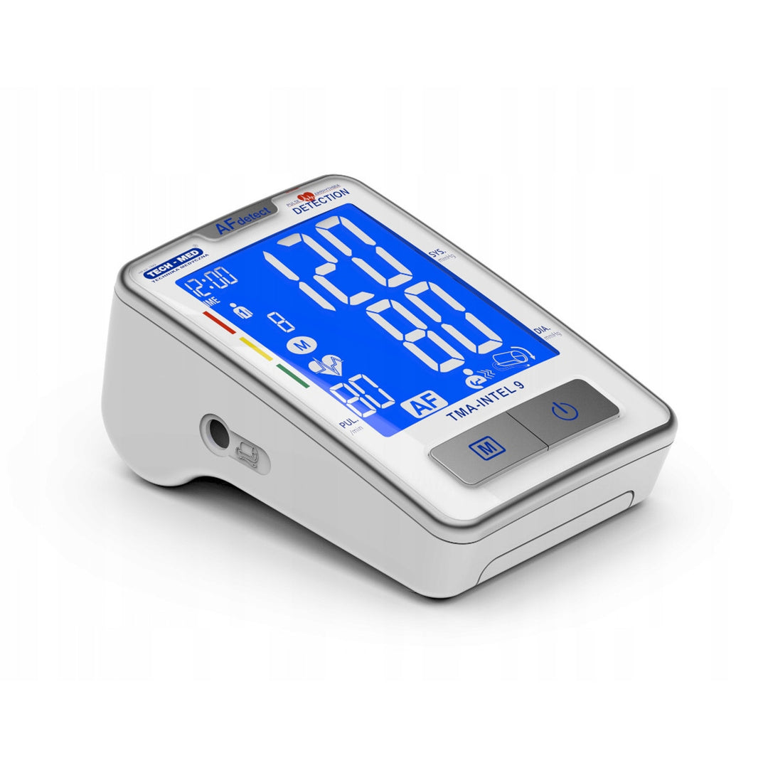 Tensiómetro Tech-Med, detección de fibrilación auricular, pantalla LCD, TMA-INTEL 9