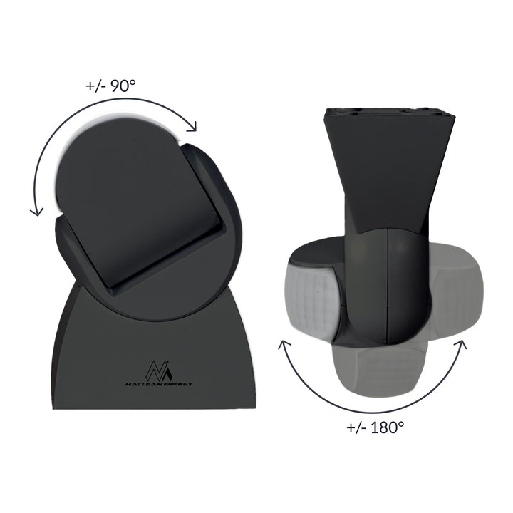 Detetor de movimento PIR Maclean MCE241 B, infravermelhos, sensor com comando à distância, máx. 1200 W (lâmpada incandescente), máx. 300 W (LED)