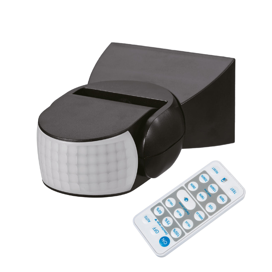 Detetor de movimento PIR Maclean MCE241 B, infravermelhos, sensor com comando à distância, máx. 1200 W (lâmpada incandescente), máx. 300 W (LED)
