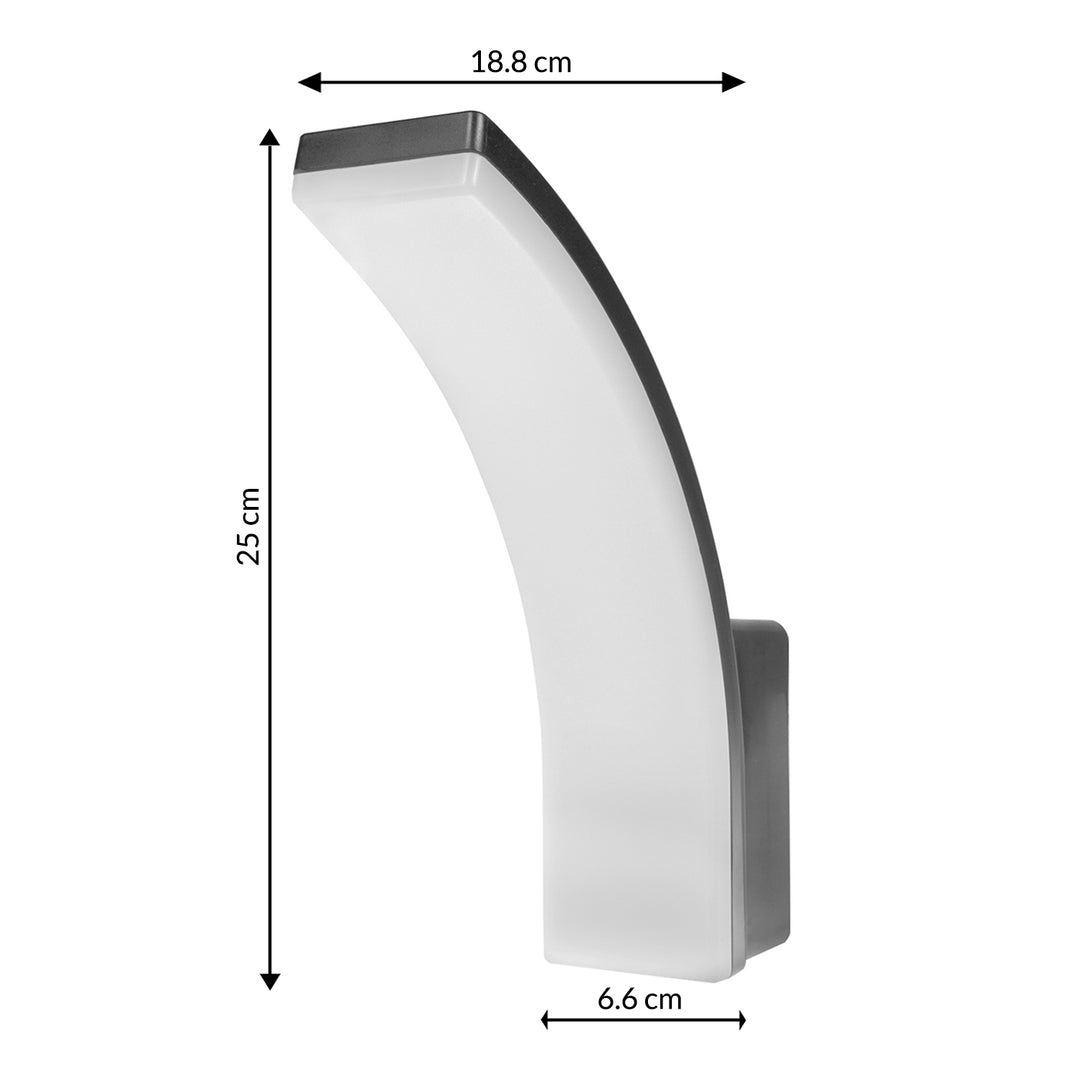 Maclean MCE511 GR Aplique LED, Iluminación de Pared para Interior y Exterior, Aplique, 20W, IP65 Resistente al Agua, 2750lm, Blanco Neutro 4000K