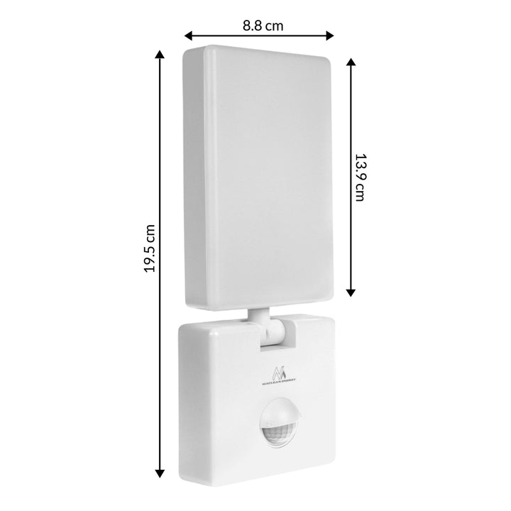 Maclean MCE516 W LED Sensor de movimento e anoitecer ao amanhecer, candeeiro de parede exterior, 10 W, 800 lm, branco neutro 4000 K, à prova de água IP65