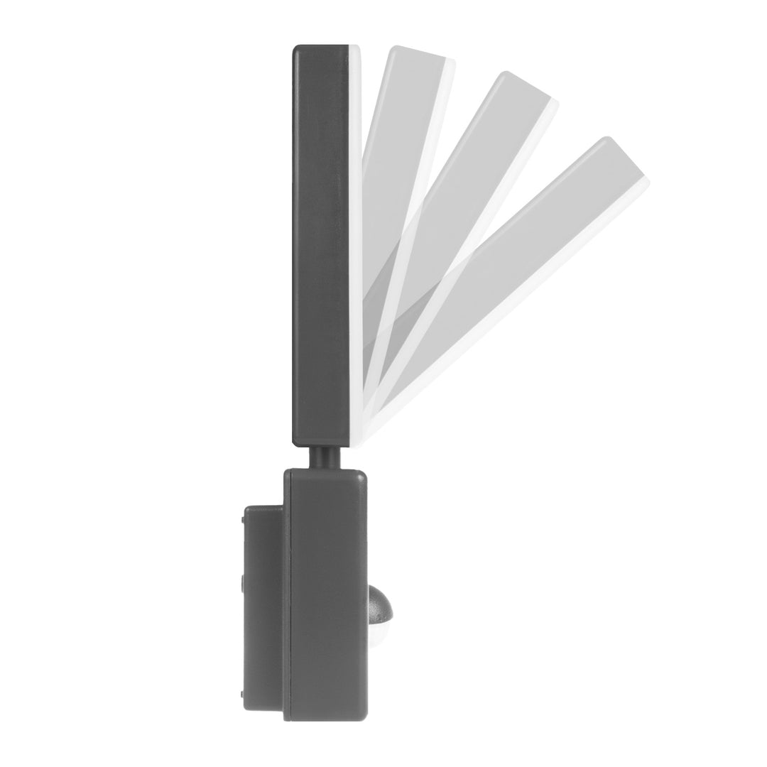 Maclean MCE516 GR Luz LED com sensor de movimento e anoitecer ao amanhecer, candeeiro de parede exterior, 10 W, 800 lm, branco neutro 4000 K, à prova de água IP65
