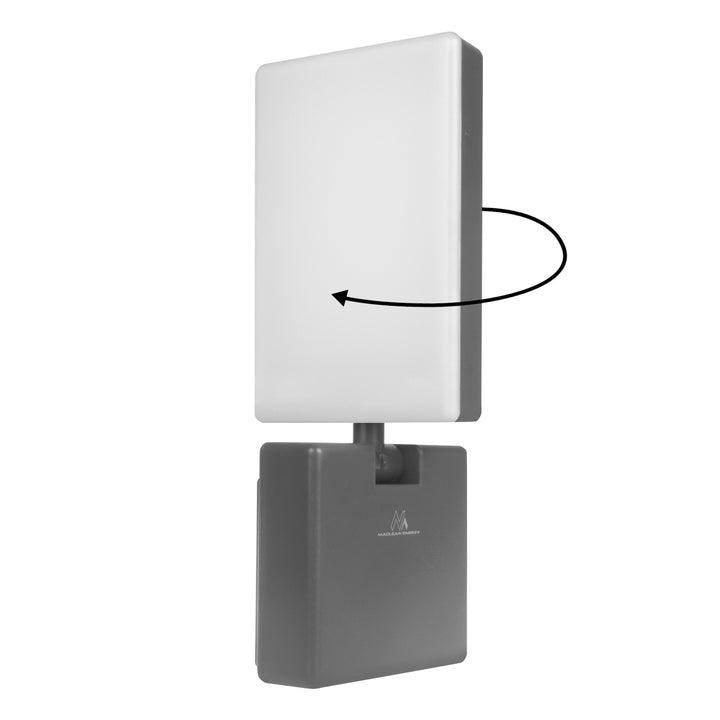 Luminária de parede LED Maclean MCE514 GR, iluminação de parede exterior, 10 W, 700 lm, branco neutro 4000 K, à prova de água IP65