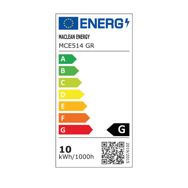 Luminária de parede LED Maclean MCE514 GR, iluminação de parede exterior, 10 W, 700 lm, branco neutro 4000 K, à prova de água IP65