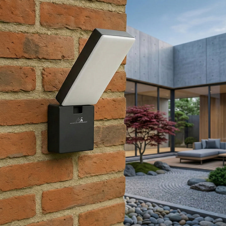 Luminária de parede LED Maclean MCE514 GR, iluminação de parede exterior, 10 W, 700 lm, branco neutro 4000 K, à prova de água IP65