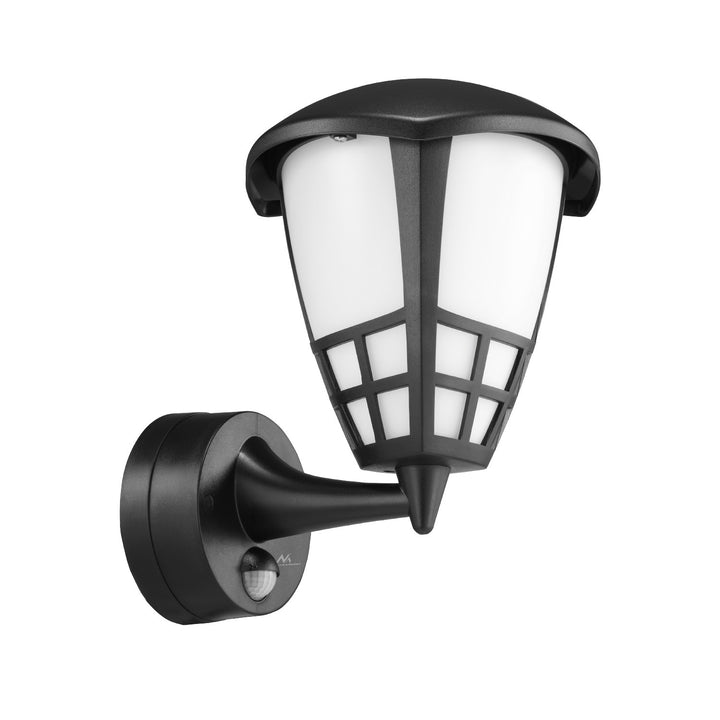 Luminária de parede com sensor de movimento Maclean MCE518 B, 1xE27, IP65, máx. 60 W, preta