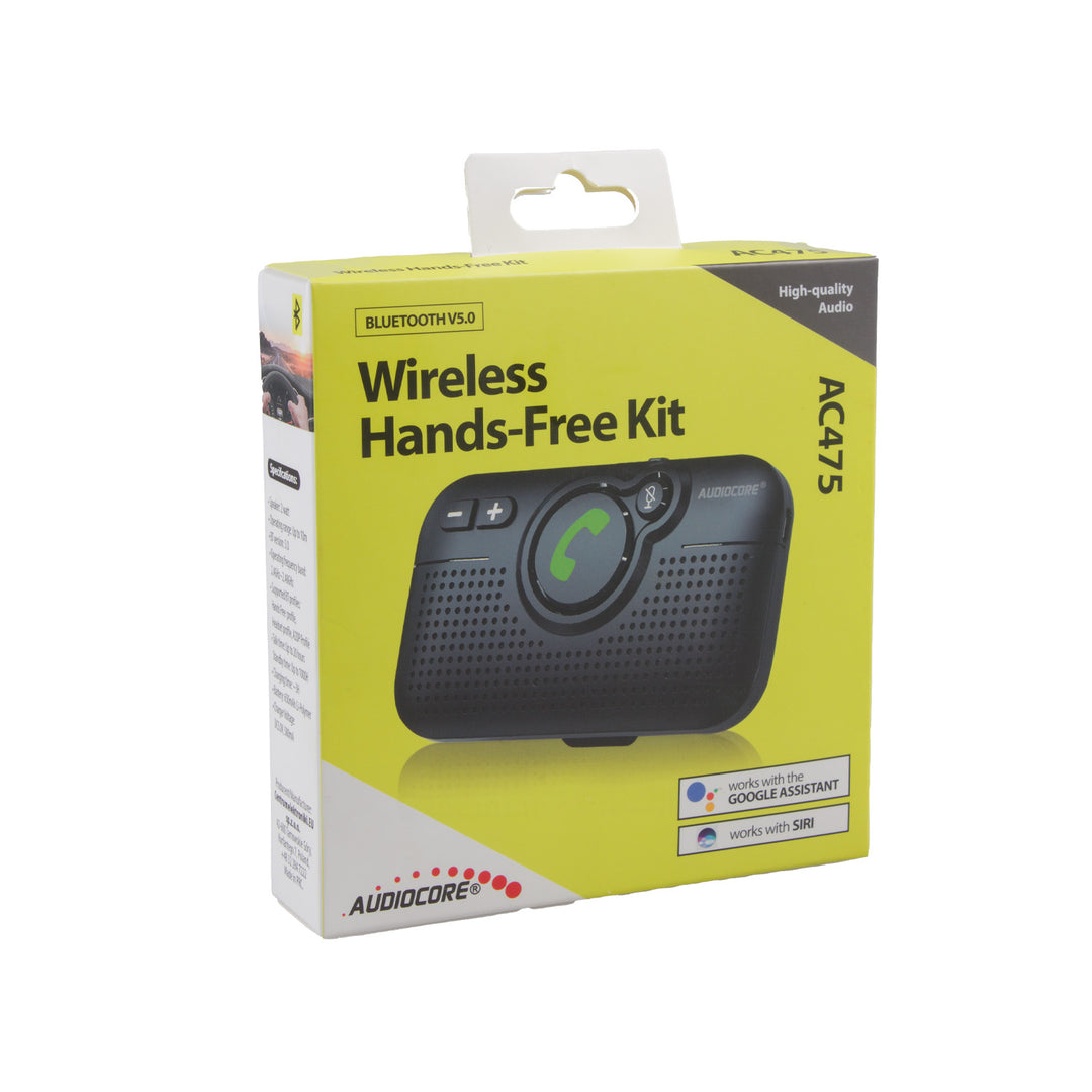 El kit manos libres Bluetooth 5.0 Audiocore AC475 es compatible con Google y Siri