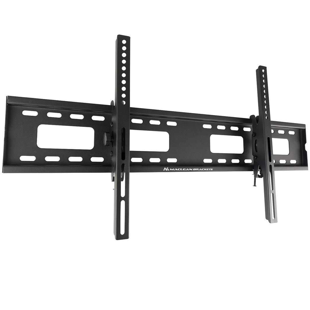 Suporte de parede para TV Maclean MC-422, suporte de parede para TV com ecrãs de 43 a 100 polegadas, VESA máx. 800x400, carga máxima de 120 kg, regulação da inclinação de +15° a -15°