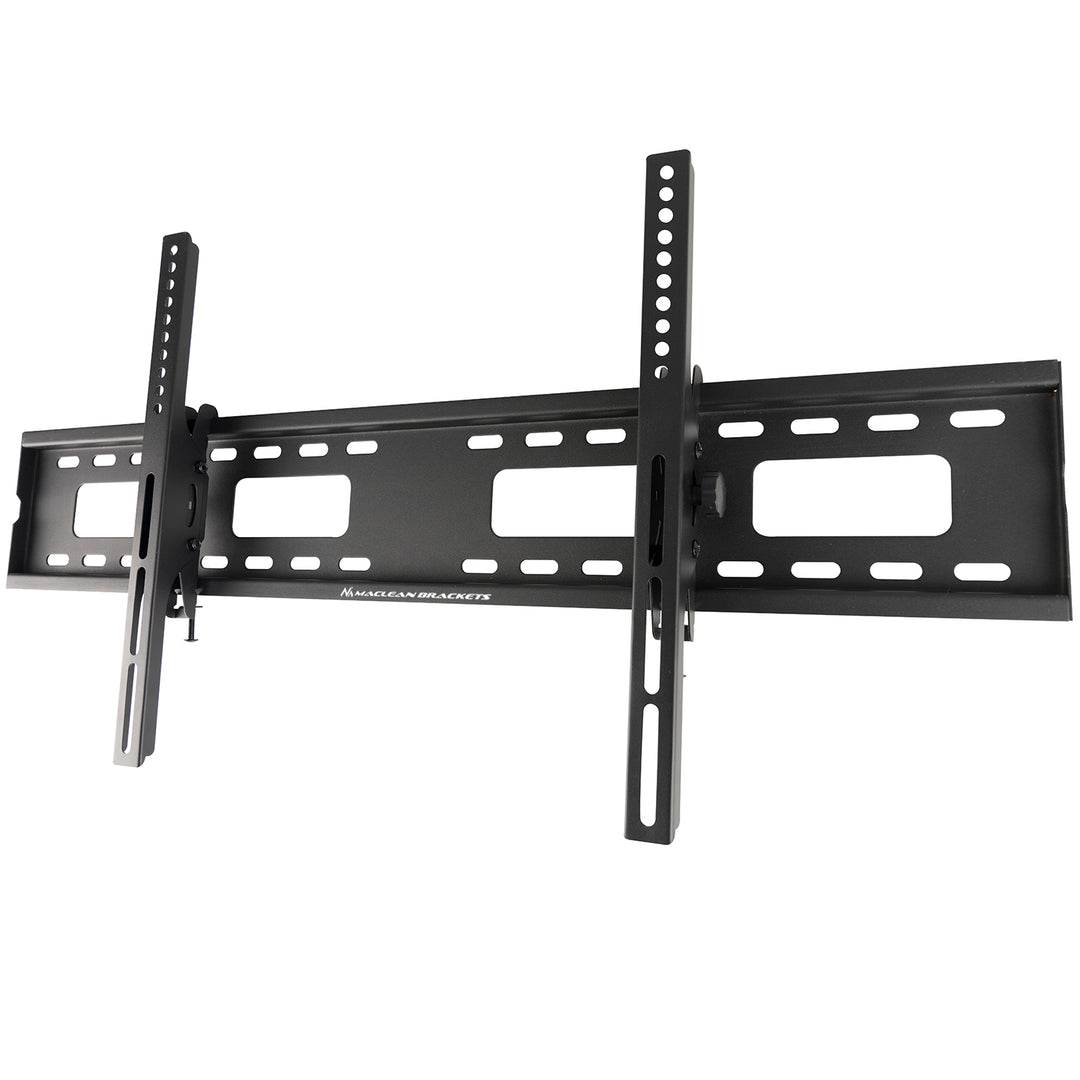 Suporte de parede para TV Maclean MC-422, suporte de parede para TV com ecrãs de 43 a 100 polegadas, VESA máx. 800x400, carga máxima de 120 kg, regulação da inclinação de +15° a -15°