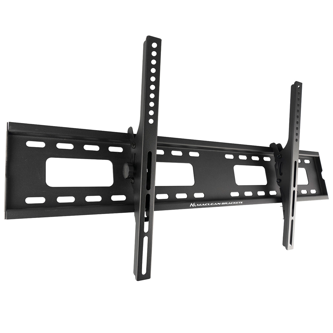 Suporte de parede para TV Maclean MC-422, suporte de parede para TV com ecrãs de 43 a 100 polegadas, VESA máx. 800x400, carga máxima de 120 kg, regulação da inclinação de +15° a -15°