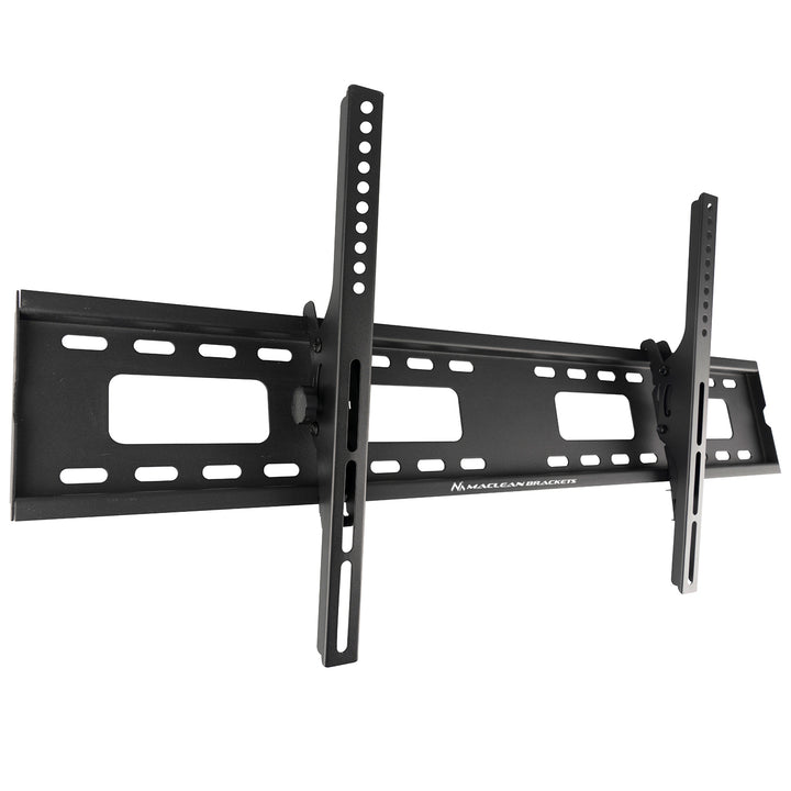 Suporte de parede para TV Maclean MC-422, suporte de parede para TV com ecrãs de 43 a 100 polegadas, VESA máx. 800x400, carga máxima de 120 kg, regulação da inclinação de +15° a -15°