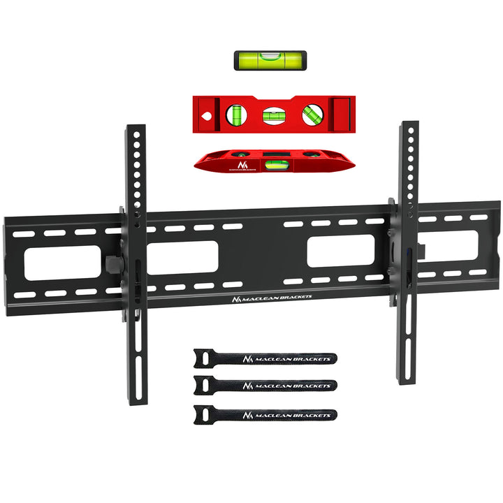 Suporte de parede para TV Maclean MC-422, suporte de parede para TV com ecrãs de 43 a 100 polegadas, VESA máx. 800x400, carga máxima de 120 kg, regulação da inclinação de +15° a -15°