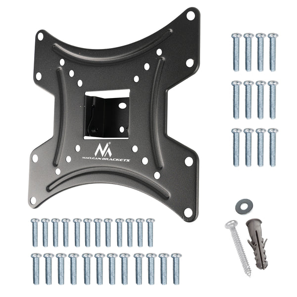 Suporte para TV ou monitor Maclean MC-414, suporte de parede para ecrãs de 23 a 43 polegadas, VESA máx. 200x200, carga máxima de 30 kg, preto