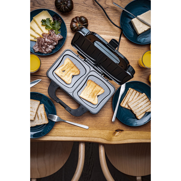 Tostadora de sándwiches Camry, para 2 sándwiches, potencia máxima 1300 W, revestimiento antiadherente, CR 3054