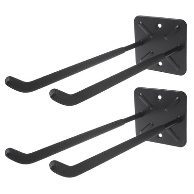 Maclean MC-436 Conjunto de 2 suportes de parede para ferramentas, pneus, rodas, escadas, bicicletas, material em aço, carga máxima de 70 kg