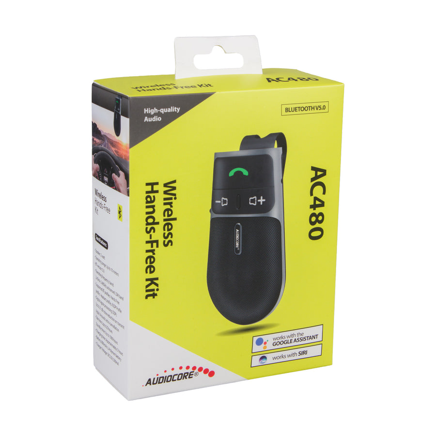Kit manos libres Bluetooth 5.0 Audiocore AC480 A2DP con altavoz de 2 W, compatible con Google y Siri
