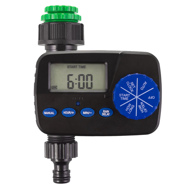 Controlador de Rega Electrónico GreenBlue, Programador, Fonte de Alimentação 2x1,5V AA, GB390