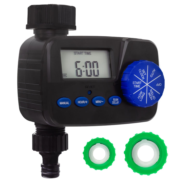 Controlador de Rega Electrónico GreenBlue, Programador, Fonte de Alimentação 2x1,5V AA, GB390