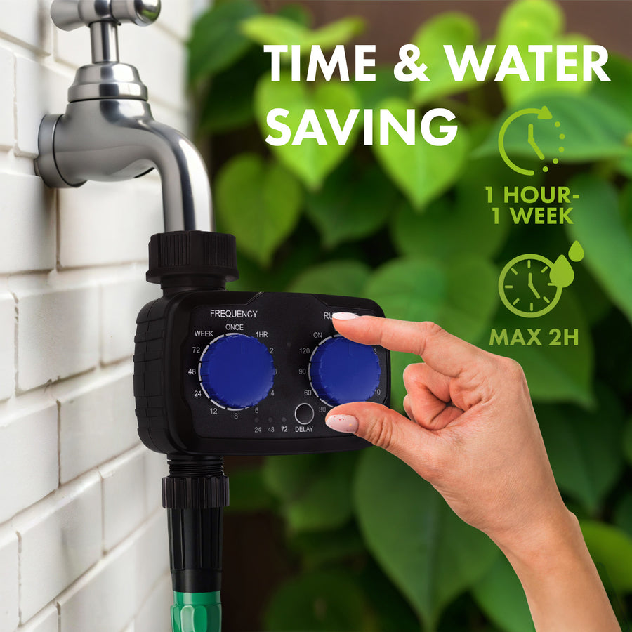 Controlador de Rega Electrónico GreenBlue, Programador, 2x 1,5 V AA, Fonte de Alimentação, GB391