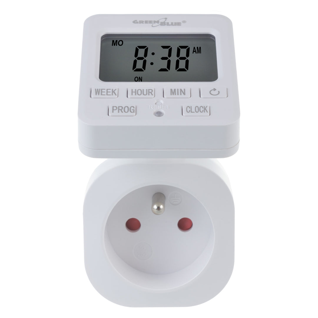 GreenBlue GB605 E Interruptor de Tempo Digital - Temporizador - Programador, Carga Máxima 16A, IP20
