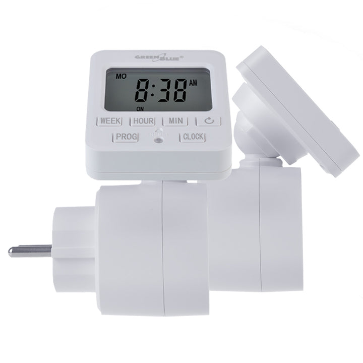 GreenBlue GB605 E Interruptor de Tempo Digital - Temporizador - Programador, Carga Máxima 16A, IP20